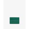 Smythson Mara Folded Leather Card Case In Blue