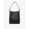 Smythson Womens Black Milton Leather Shoulder Bag In Black