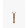 Smythson Womens Sandstone Panama Grained Leather Keyring In Sandstone