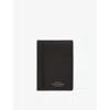 Smythson Large Flat Card Holder In Panama In Black