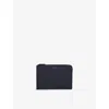 Smythson Womens Navy Panama Leather Slim Pouch In Blue