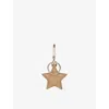 Smythson Womens Panama Star Leather Keyring Bronze In Brown