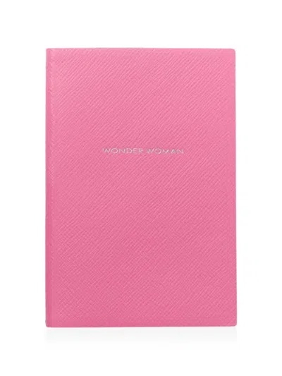 Smythson Wonder Woman Chelsea Notebook In Pink