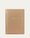 Smythson Wonder Woman Chelsea Panama Leather Notebook In Brown