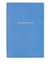 Smythson Wonder Woman Panama Chelsea Notebook In Blue