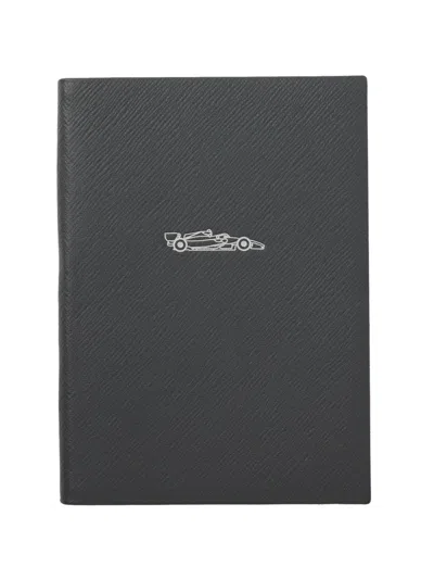Smythson X Aston Martin Aramco F1® Team Soho Notebook In Grey