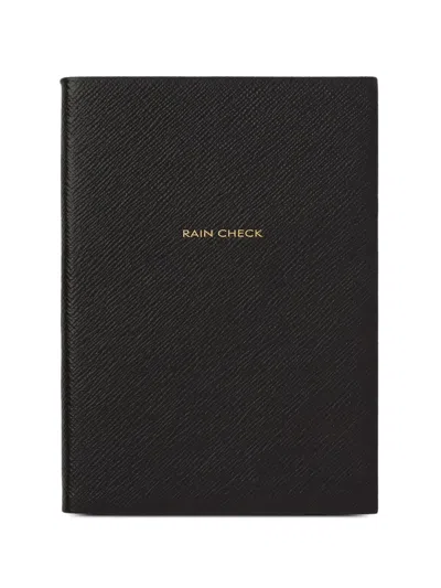 Smythson X Burberry Soho Notebook In Panama In Black