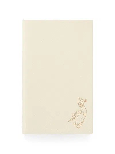 Smythson X Peter Rabbit And Friends Panama Leather Notebook In Neutral