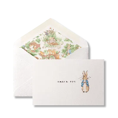 Smythson X Peter Rabbit Thank You Cards In White