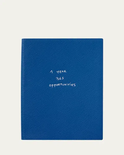 Smythson X Thomas Lelu "365 Opportunities" Soho Notebook In Panama Leather