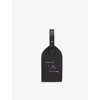 Smythson X Thomas Lélu Panama Leather Luggage Tag Black