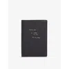 Smythson X Thomas Lélu Panama Leather Passport Cover Black