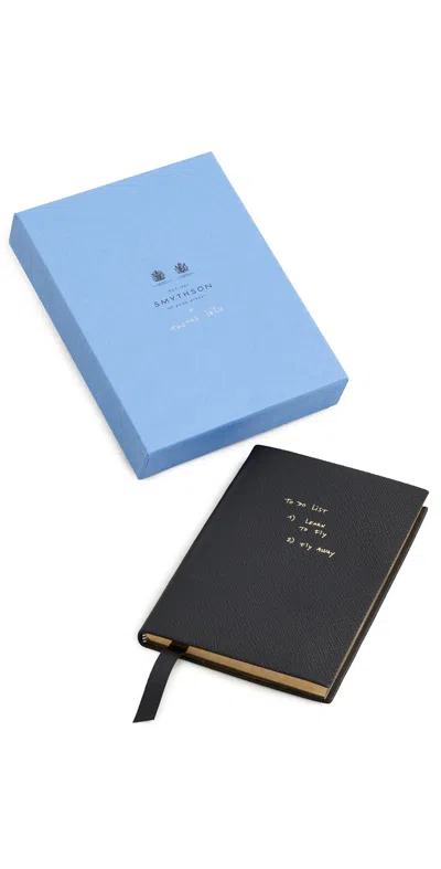 Smythson X Thomas Lelu To Do List Chelsea Notebook Black