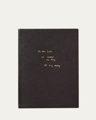 Smythson X Thomas Lelu "to Do List" Chelsea Notebook In Panama Leather
