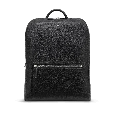 Smythson Zip Around Backpack In Ludlow In Black