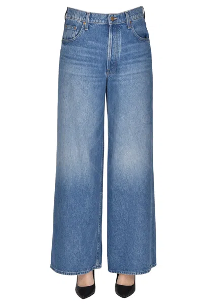 Snacks! By Mother The Mid Rise Double Dip Nerdy Jeans In Blue
