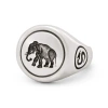 Snake Bones Elephant Signet Ring In Sterling Silver In Signet