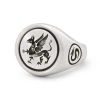 Snake Bones Griffin Signet Ring In Sterling Silver
