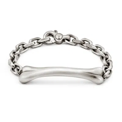 Snake Bones Men's Large Bone Bracelet In Sterling Silver