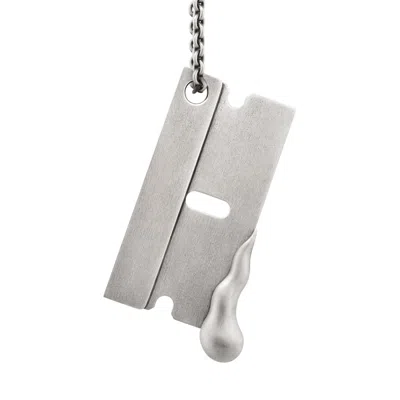 Snake Bones Men's Sharp Edge Razor Pendant In Sterling Silver
