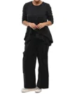 Snapdragon & Twig Pullover Top In Black In Black