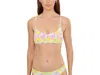 Snapper Rock Shirred Bikini Top In Multi