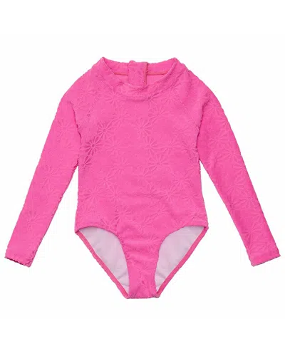 Snapper Rock Kids' Bloom Surf Suit In Pink
