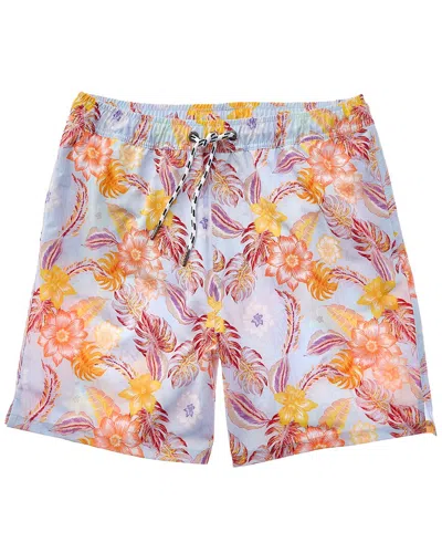 Snapper Rock Boho Tropical Sustainable Volley Swim Short In Blue