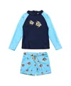 Shop Snapper Rock Angel Fish Long Sleeve Set-baby - Baby In Blue