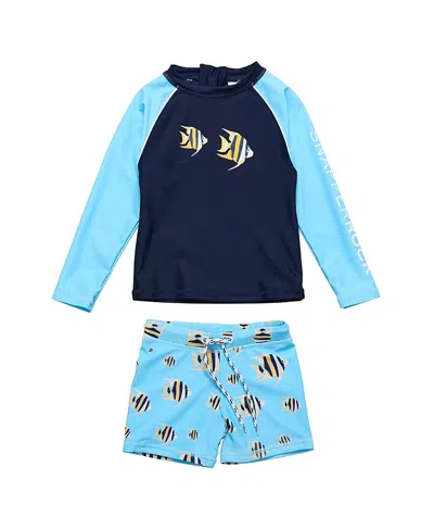 Snapper Rock Angel Fish Long Sleeve Set-baby - Baby In Blue