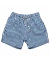 Snapper Rock Denim Stripe Comfort Lined Swim Short In Blue