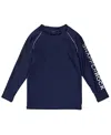 Snapper Rock Boys' Navy Sustainable Long Sleeve Rash Top - Little Kid, Big Kid In Navy