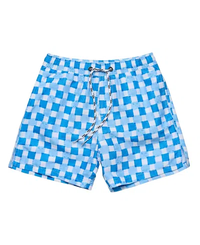 Snapper Rock Boys' Ocean Grid Swim Short - Little Kid, Big Kid In Blue