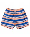 Snapper Rock Boys' Tropicana Stripe Sustainable Swim Short - Little Kid, Big Kid In Orange