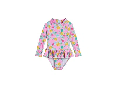 Snapper Rock Buttercup Bloom Skirt Surf Suit (infant/toddler/little Kid) Girl's Swimsuits One Piece Yellow : 18-2 In Pink