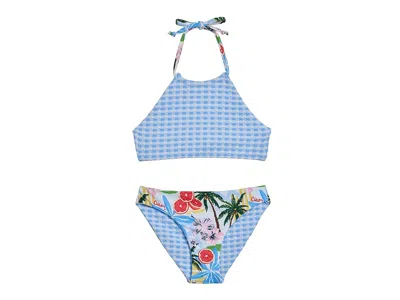Snapper Rock Ciao Paradiso Reversible Halter Bikini (big Kid) Girl's Swimwear Sets Blue : 16 (15-16 Years)