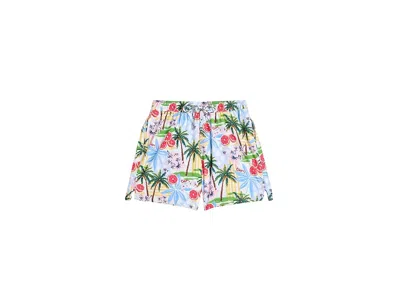 Snapper Rock Ciao Paradiso Swim Shorts (toddler/little Kid/big Kid) Boy's Swimwear Blue : 14 (13-14 Years), Elast