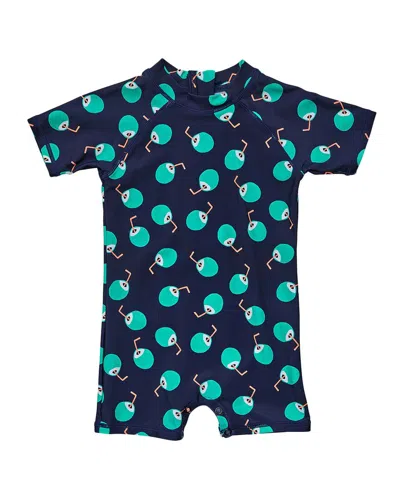 Snapper Rock Kids' Coco Loco Sunsuit In Blue