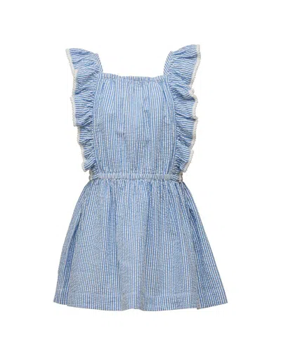 Snapper Rock Kids' Frilled Beach Dress In Blue
