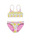Snapper Rock Girls' Aloha Vacay Recycled Bikini - Big Kid In Pink
