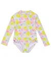 Snapper Rock Girls' Aloha Vacay Recycled Leg Frill Surf Suit - Little Kid In Multi