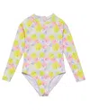 Snapper Rock Girls' Aloha Vacay Recycled Ls Surf Suit - Big Kid In Multi