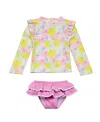 Snapper Rock Girls' Aloha Vacay Recycled Ruffle Set - Little Kid In Multi