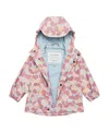 Snapper Rock Girls' Apple Love Recycled Waterproof Raincoat - Little Kid In Pink