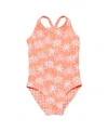 Snapper Rock Cali Palms Reversible One-piece Swimsuit In Orange