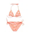 Snapper Rock Girls' Cali Palms Teen Recycled Triangle Bikini - Big Kid In Orange
