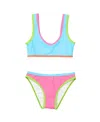Snapper Rock Girls' Candy Colorblock Crop Bikini - Little Kid, Big Kid In Blue