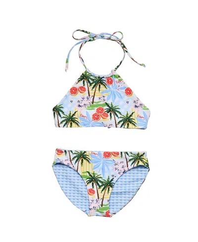 SNAPPER ROCK GIRLS' CIAO PARADISO REVERSIBLE HALTER BIKINI - BIG KID