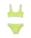 Snapper Rock Girls' Citron Zest Crop Bikini - Little Kid, Big Kid In Yellow