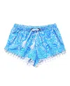 Snapper Rock Toddler, Child Girls Santorini Blue Swim Shorts In Blue